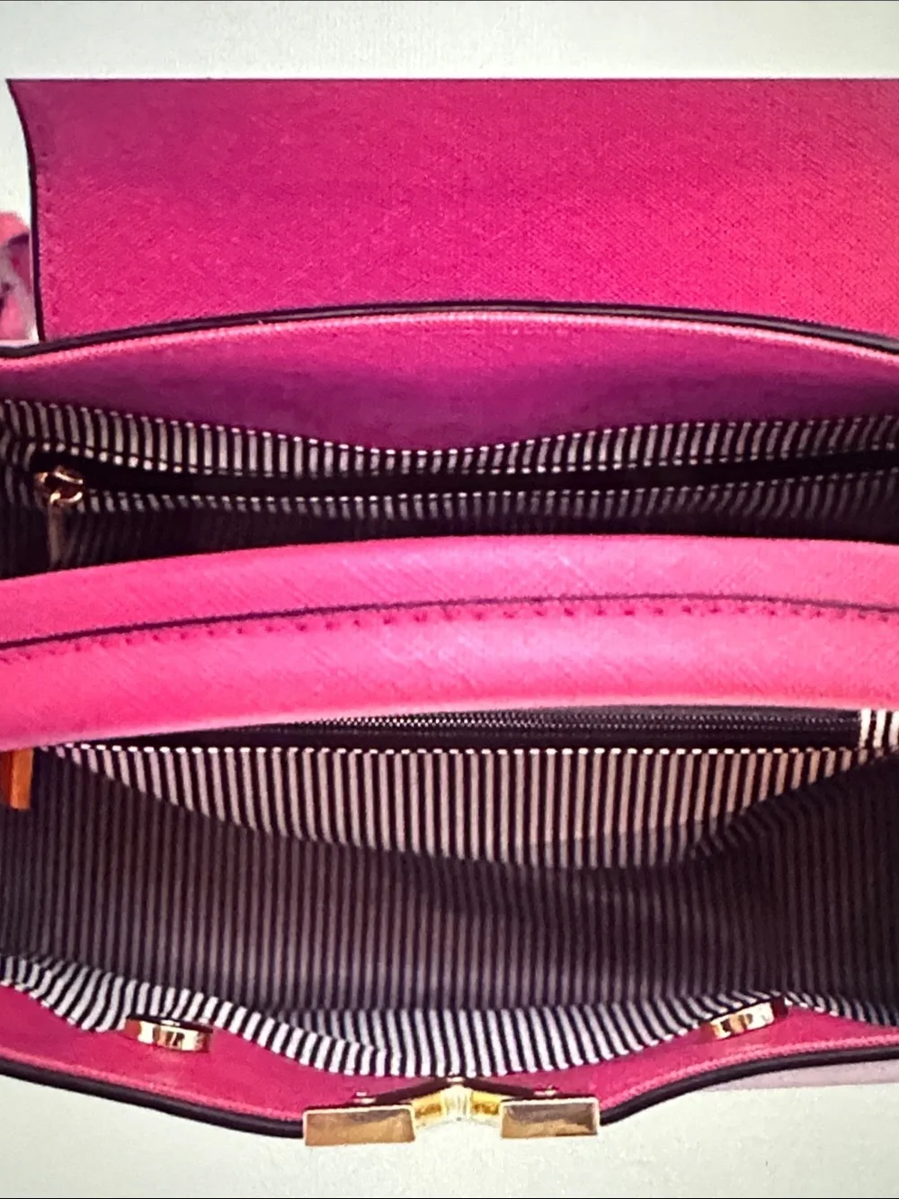 V Logo Top-Handle Satchel in Hot Pink